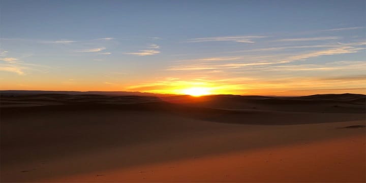 sunset merzouga